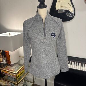 Champion Heather Notre Dame Gray Quarter-Zip Women's Sweatshirt